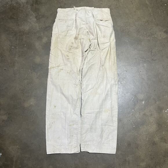 Vintage 50s Tan Sanforized Sail Cloth Cotton Chinos 28x30 - Picture 4 of 5
